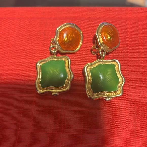 Set of 4 pairs of Vintage clip earrings - Picture 3 of 6